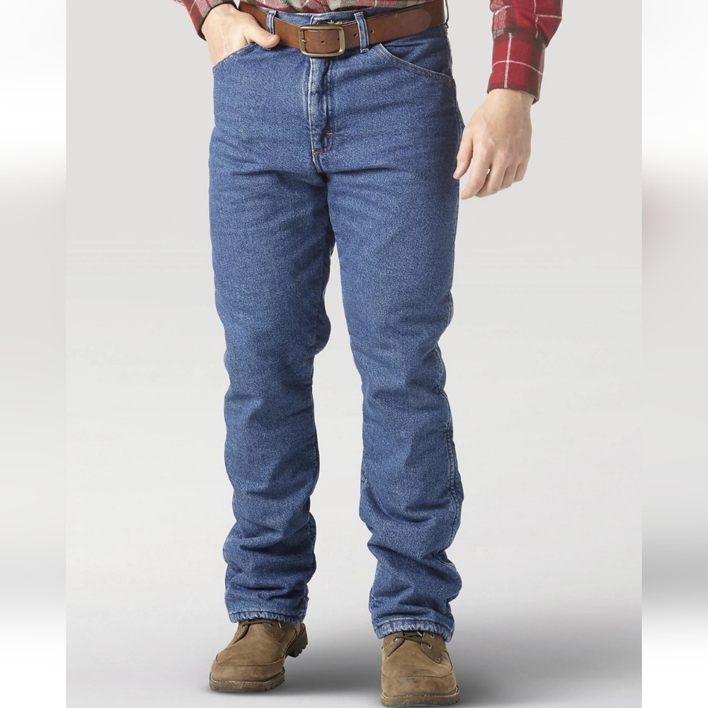 Mens Wrangler Thermal Lined Jeans